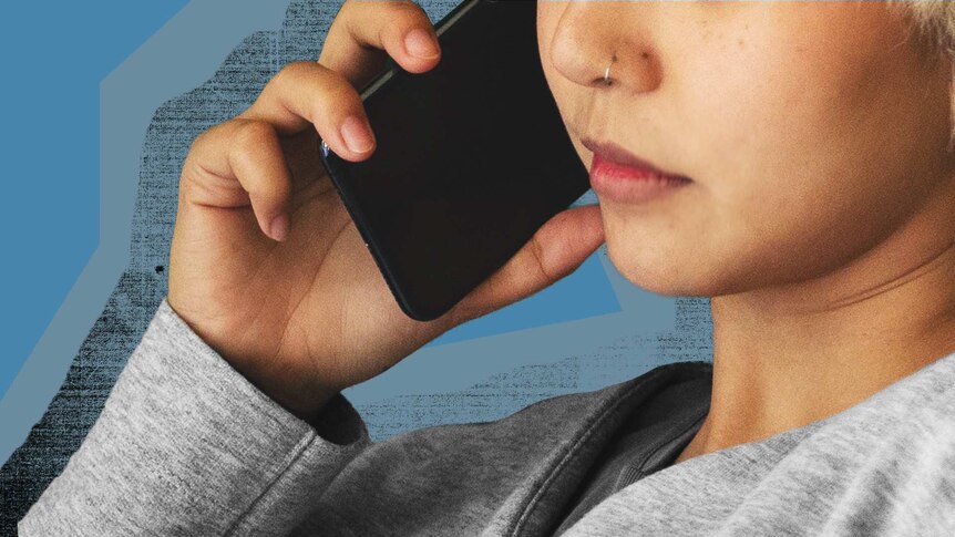 Close-up of woman on phone in a story about what to do when someone talks to you about suicide.