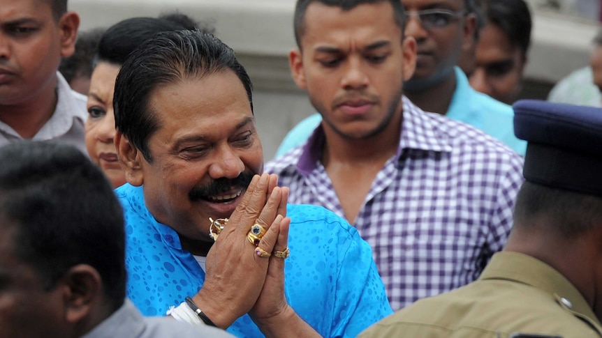 Former Sri Lankan president and parliamentary candidate Mahinda Rajapaksa