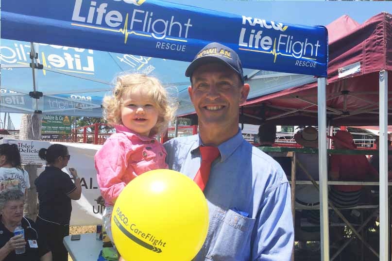 Grant Macnamara, with his granddaughter, organised the auction.