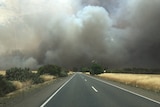 Bushfire burns in the area near Mallala
