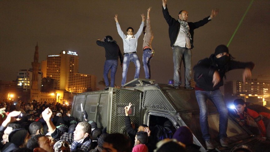Protesters in Tahrir Square (AFP: Mahmoud Khaled)