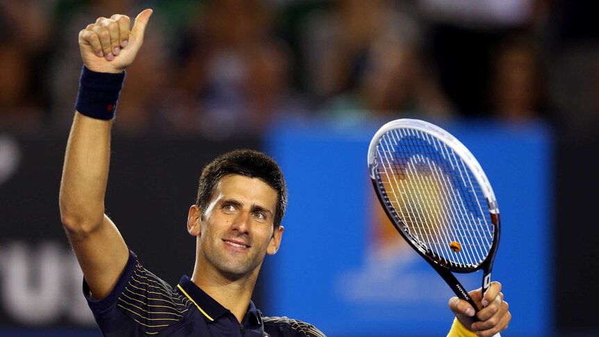 Djokovic gives the thumbs up