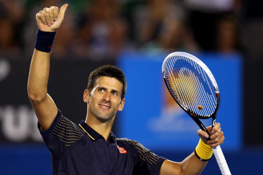Djokovic gives the thumbs up