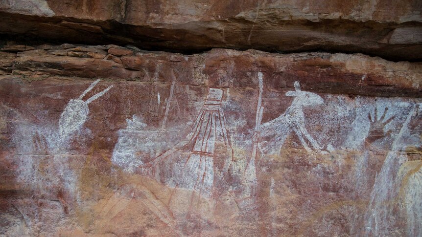 Newly discovered rock art in Arnhem Land.