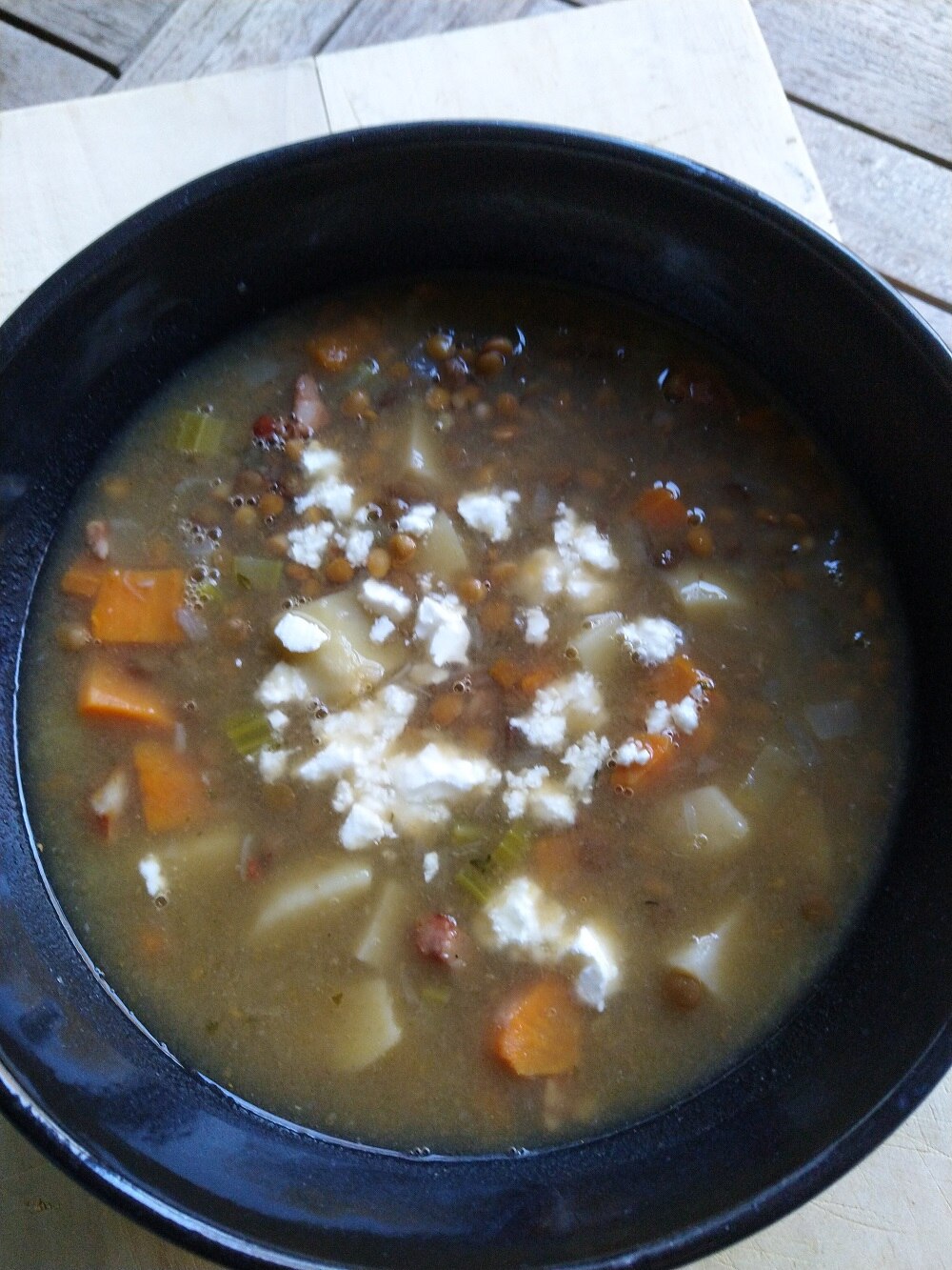 Lentils, Chorizo and Vegetables