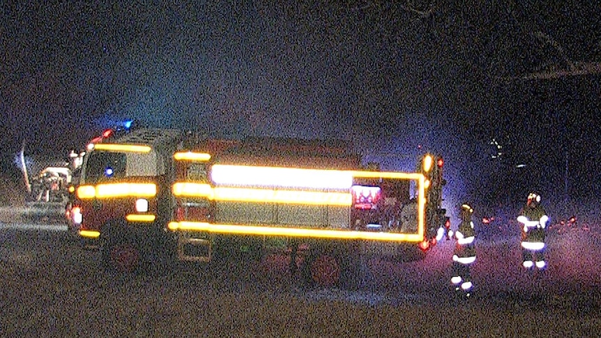 Fire truck at night Bayswater, WA