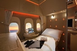 Emirates new Boeing 777 First Class suite with virtual windows