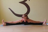 Heather Eldridge doing Ashtanga yoga.