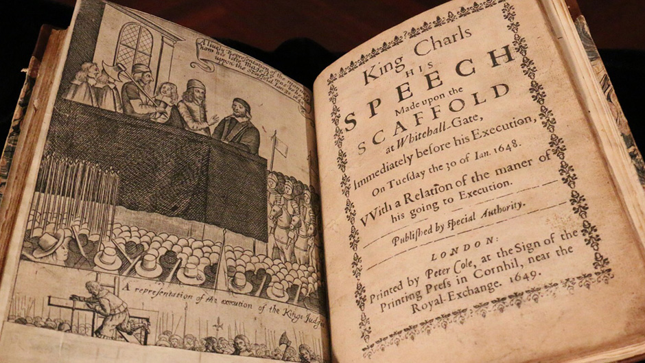 The publication of the king's speech from the scaffold includes an error in the date of his execution.