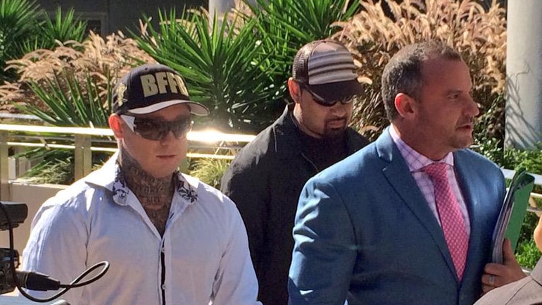 Ricky Chapman bikie arrives at court for Broadbeach brawl trial
