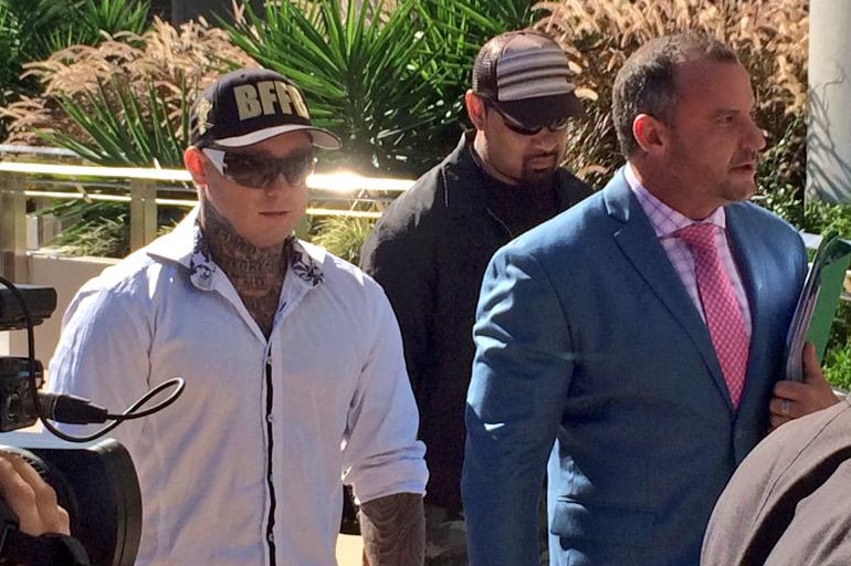 Ricky Chapman bikie arrives at court for Broadbeach brawl trial