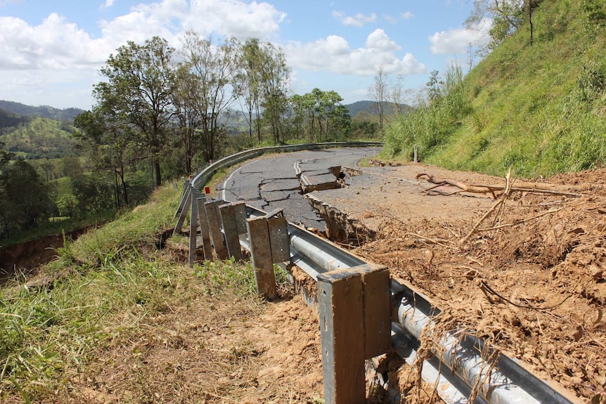 Sarina Range road damage
