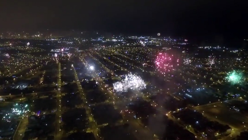 Fireworks over Peru