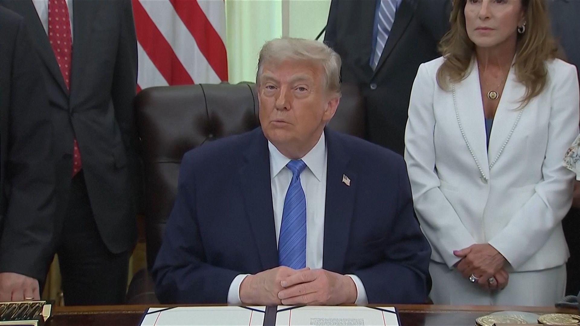 Donald Trump speaking. 