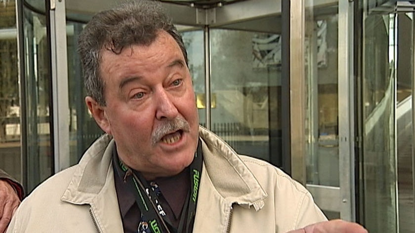 NSW farmer Peter Spencer outside the High Court, Canberra