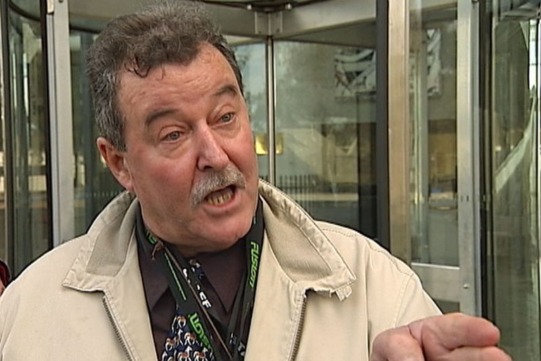 NSW farmer Peter Spencer outside the High Court