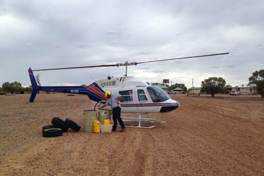 Helicopter at Upshot Station