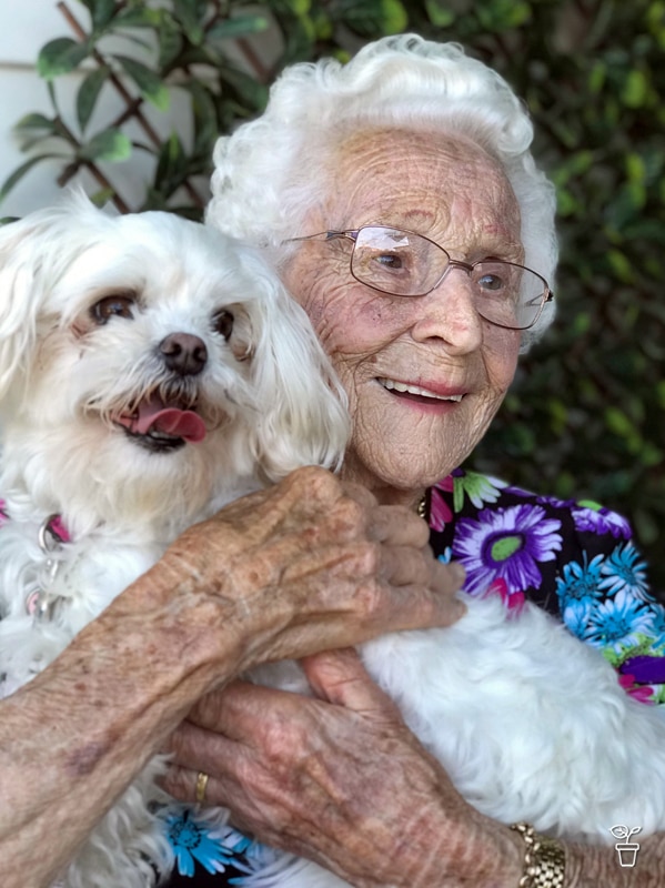 Phyllis With Her Dog Image