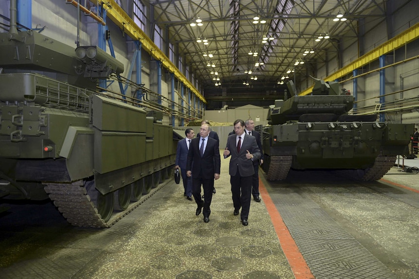 Vladimir Putin at Khmeimim air base