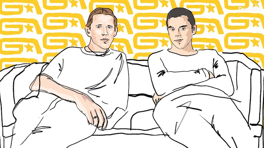 An illustration of Andy Cato and Tom Findlay from Groove Armada