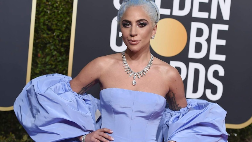 Lady Gaga arrives at the 76th annual Golden Globe Awards.