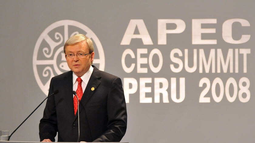 PM Kevin Rudd attends APEC leaders conference in Peru