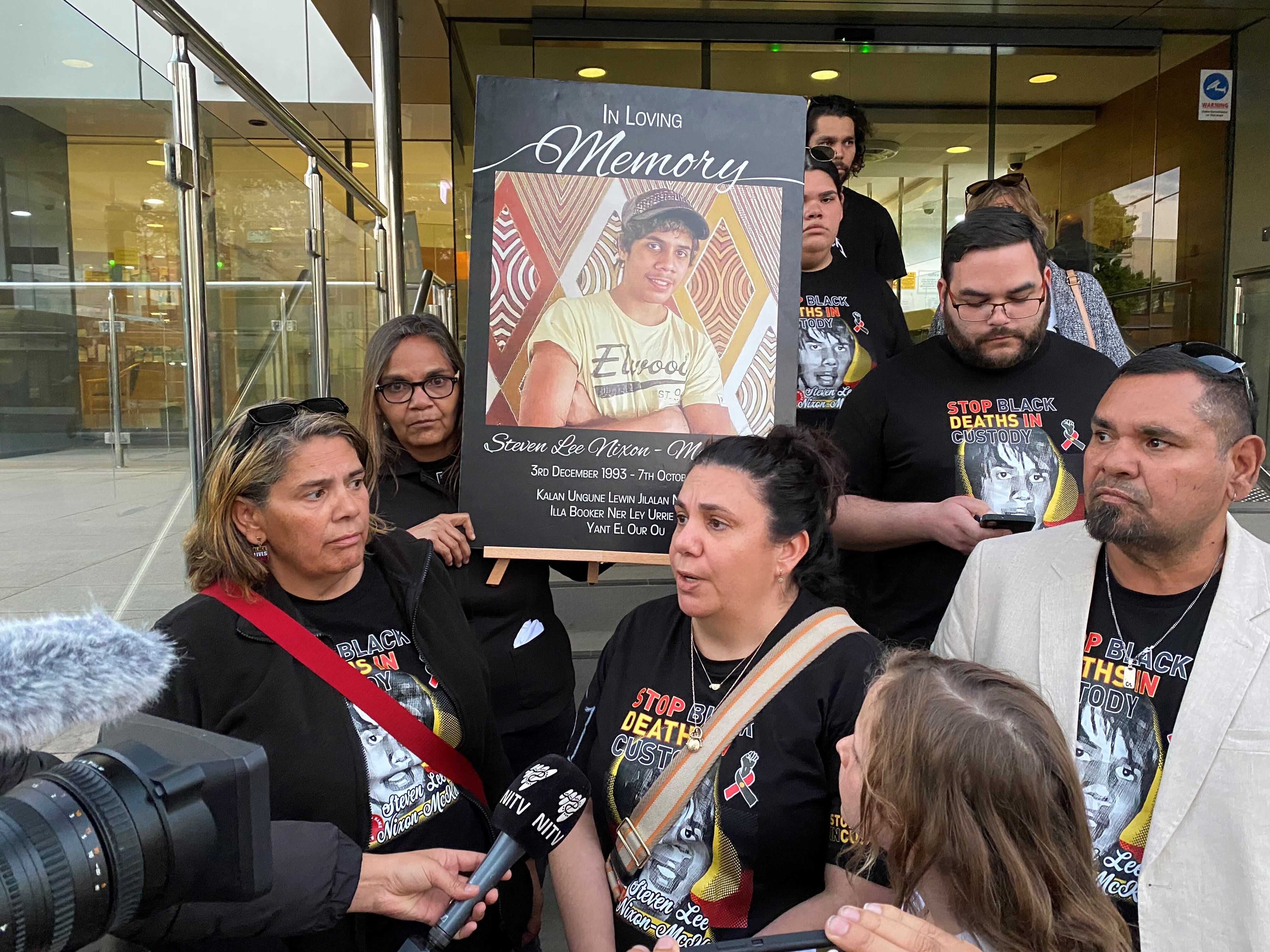 Family members protest during Steven NixonMcKellar death in police