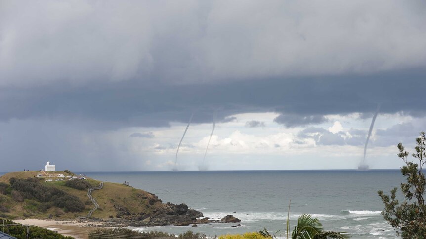 Waterspouts spotted off Lighthouse Beach