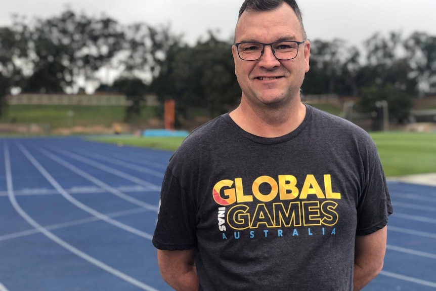 Paul Staines, Campbell's adopted father, at a training track in Brisbane.