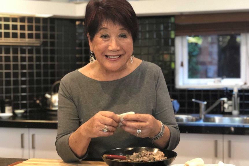 Elizabeth Chong prepares a meal.