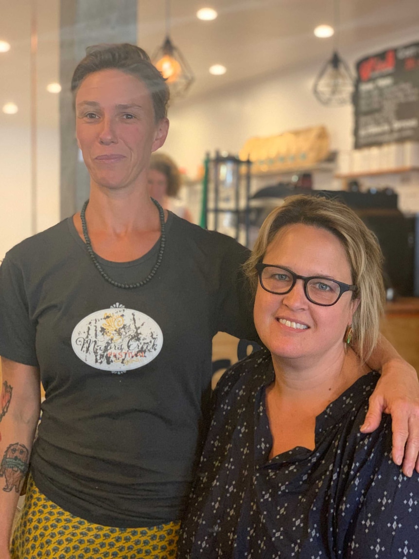 Yass cafe owner Sophie Peer and her business partner Kate McMaster.