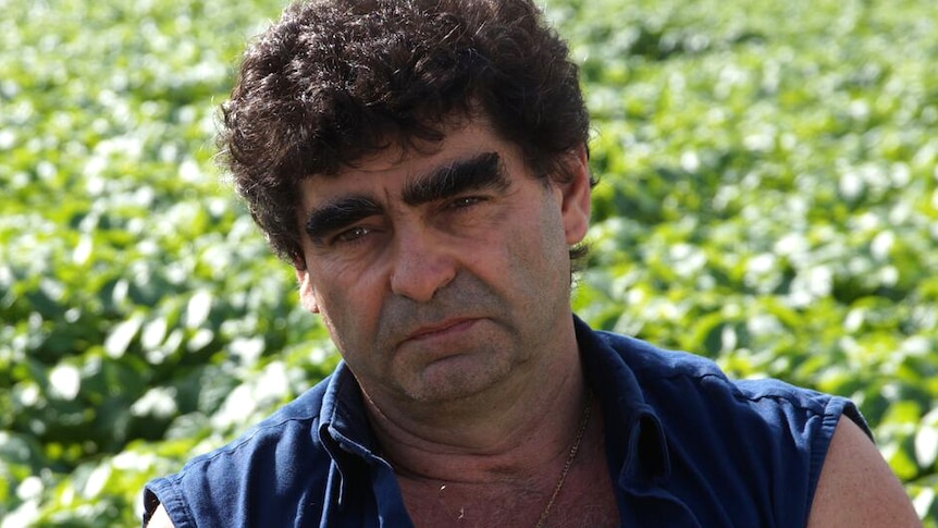 Tony Galati Spud Shed owner pictured in a field.