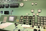 Pale green control room 1 and 2 of Hazelwood Power station