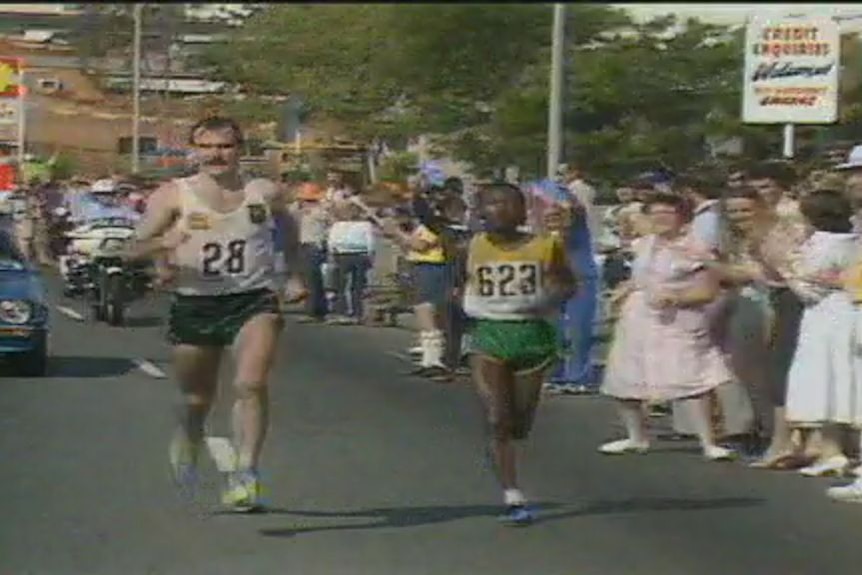 two runners in a marathon