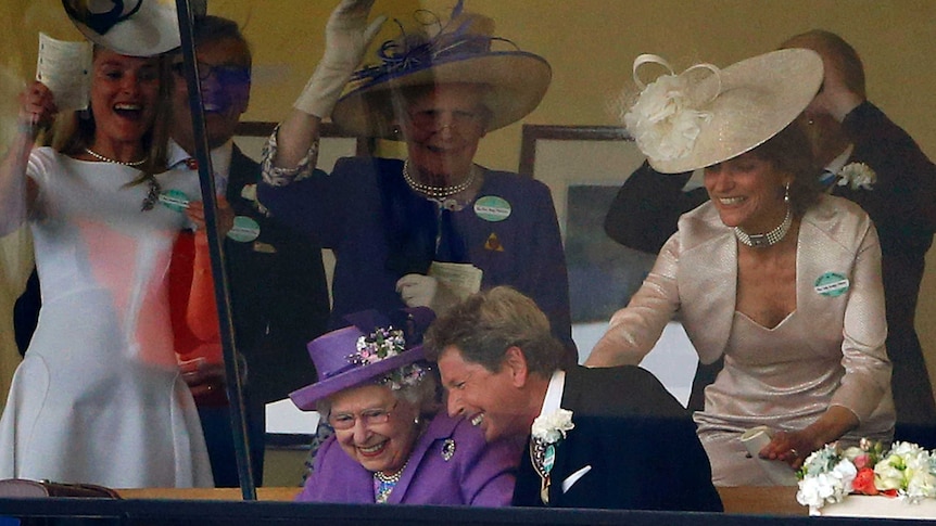 Queen smiles after her horse Estimate wins Ascot Gold Cup