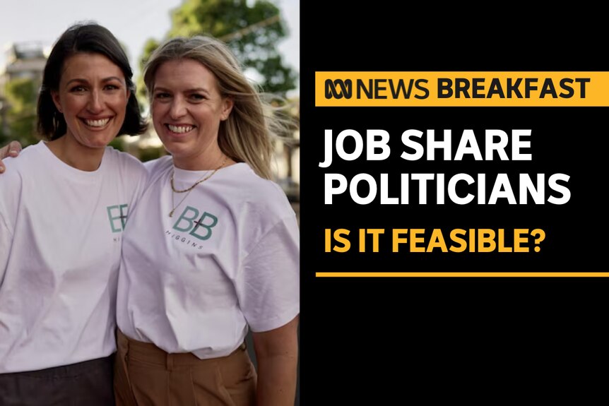 Job Share Politicians, Is It Feasible?: Two women stand arm-in-arm.