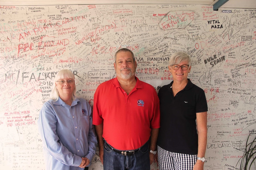 Mary ?, Peter Cahill and Pam Lyon