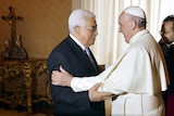 Pope Francis meets the Palestinian president Mahmoud Abbas at the Vatican, May 16th 2015