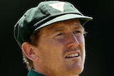 A Tasmanian Sheffield Shield player stands in the field as he looks towards the sky against Western Australia at the WACA.