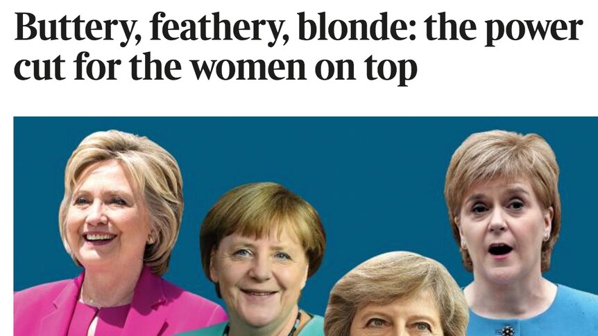 Buttery, feathery, blonde: a screenshot of The Times article.