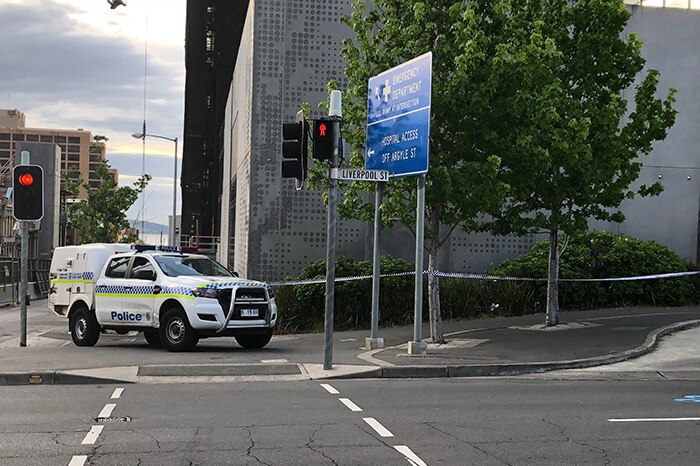 A man's body was found in bushes outside Royal Hobart Hospital early on Tuesday, 23, October, 2018.