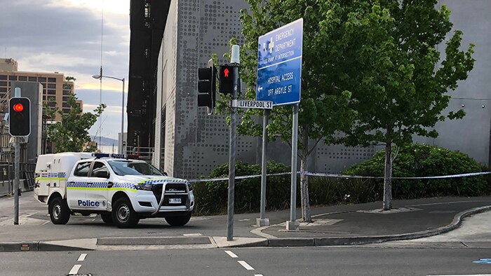 A man's body was found in bushes outside Royal Hobart Hospital early on Tuesday, 23, October, 2018.
