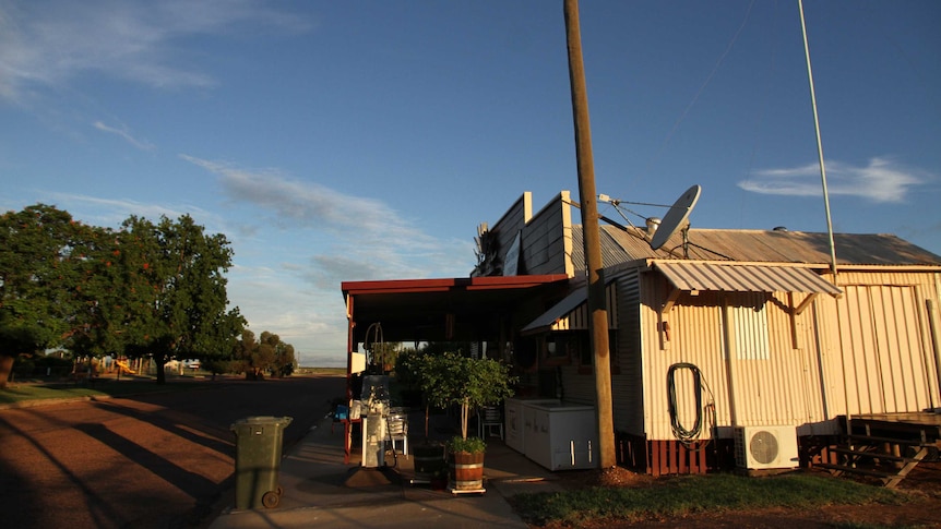 The main street of a small outback Queensland town.