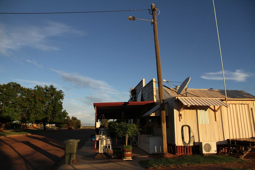 The main street of a small outback Queensland town.