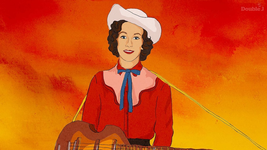 Illustration of Australian country music singer songwriter Joy McKean