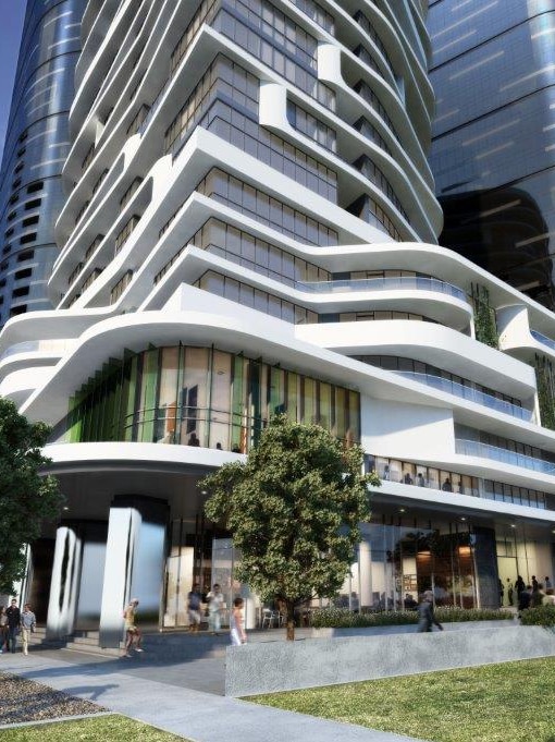 Artists impression of Fishermans Bend high rise