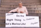 Valerie Taylor outside SA Parliament