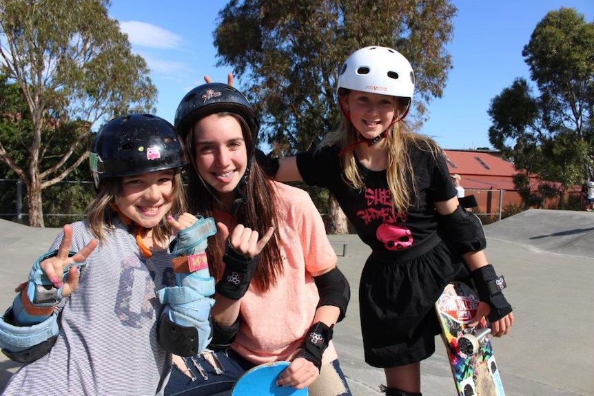 Girls in Hobart ready to skate