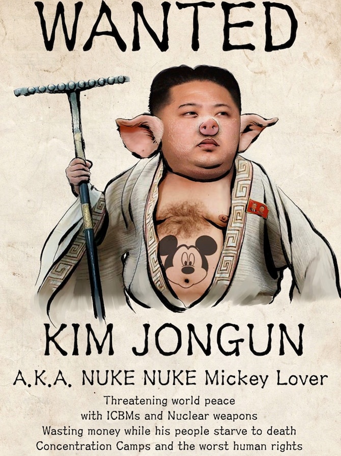 Image of Kim Jong-Un posted by hackers.