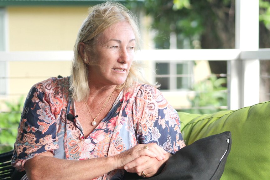Cocos Island's tour operator Kylie James on the verandah of her home on West Island.  
